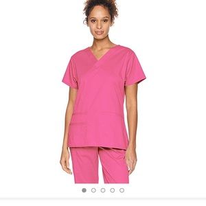 Pink Quick-Dry Scrub Top